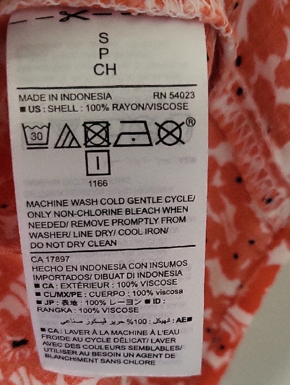 Old Navy Orange & White Floral Sleeveless Mini Dress Women’s Small - Picture 7 of 7
